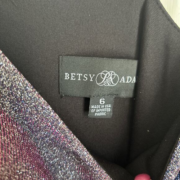 Betsy & Adam Galaxy Glittery Fit & Flare Party Dress - Picture 7 of 10